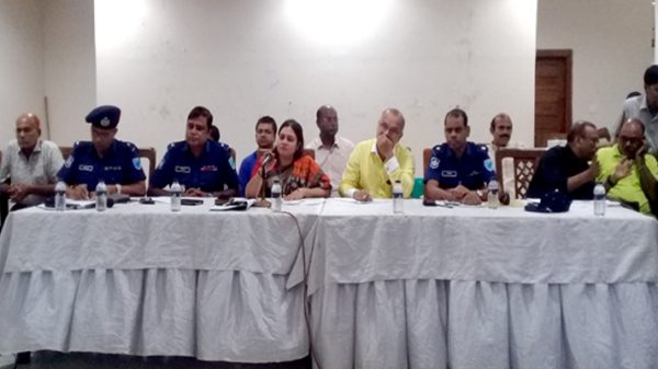 আসন্ন দূর্গাপূজা আয়োজন উপলক্ষে সদর উপজেলায় সভা অনুষ্ঠিত