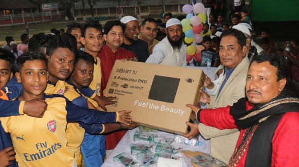 মুক্তারকান্দি মুসলিম ক্লাবের উদ্যোগে ‘টিভি কাপ’ ফুটবল টুর্নামেন্টের ফাইনাল