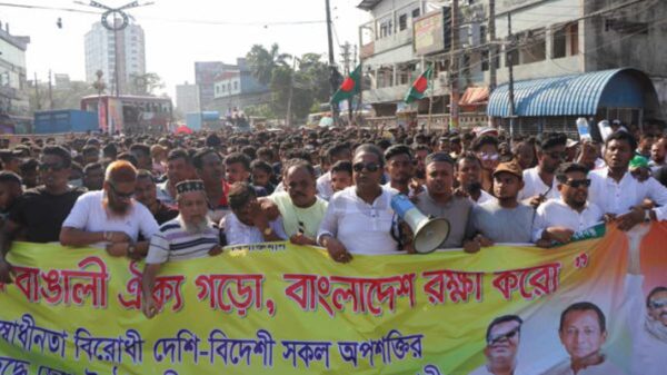 শামীম ওসমানের জনসভায় মীর সোহেল আলীর নেতৃত্বে যোগদান