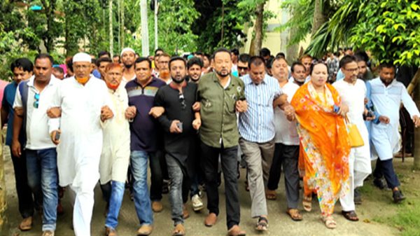 শেখ হাসিনার ফাঁসি চেয়ে সোনারগাঁয়ে বিক্ষোভ মিছিল