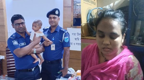 ফতুল্লায় চার মাসের শিশু উদ্ধার, নিঃসন্তান দম্পতি গ্রেপ্তার