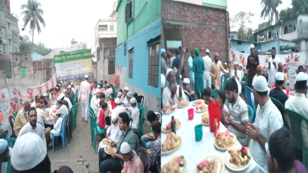 ইফতার মাহফিলে অসহায় মানুষের পাশে ধর্মগঞ্জ সমাজ উন্নয়ন সংসদ